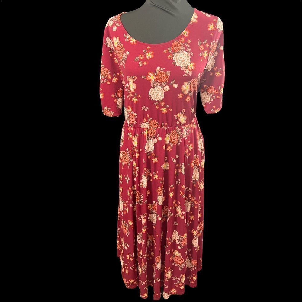 Torrid Red Floral Midi Dress